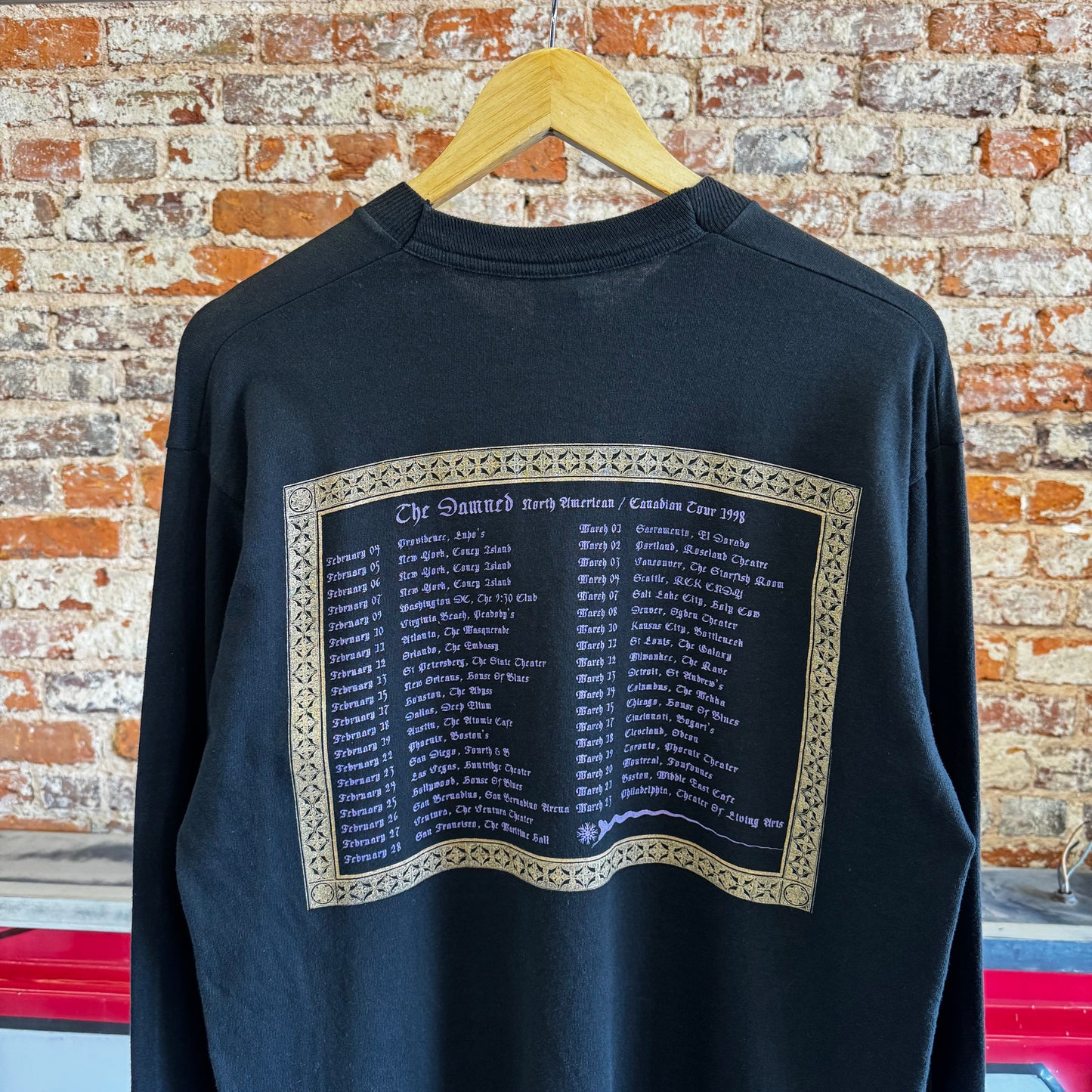 1998 The Damned North American/Canadian Tour Long Sleeve T-Shirt