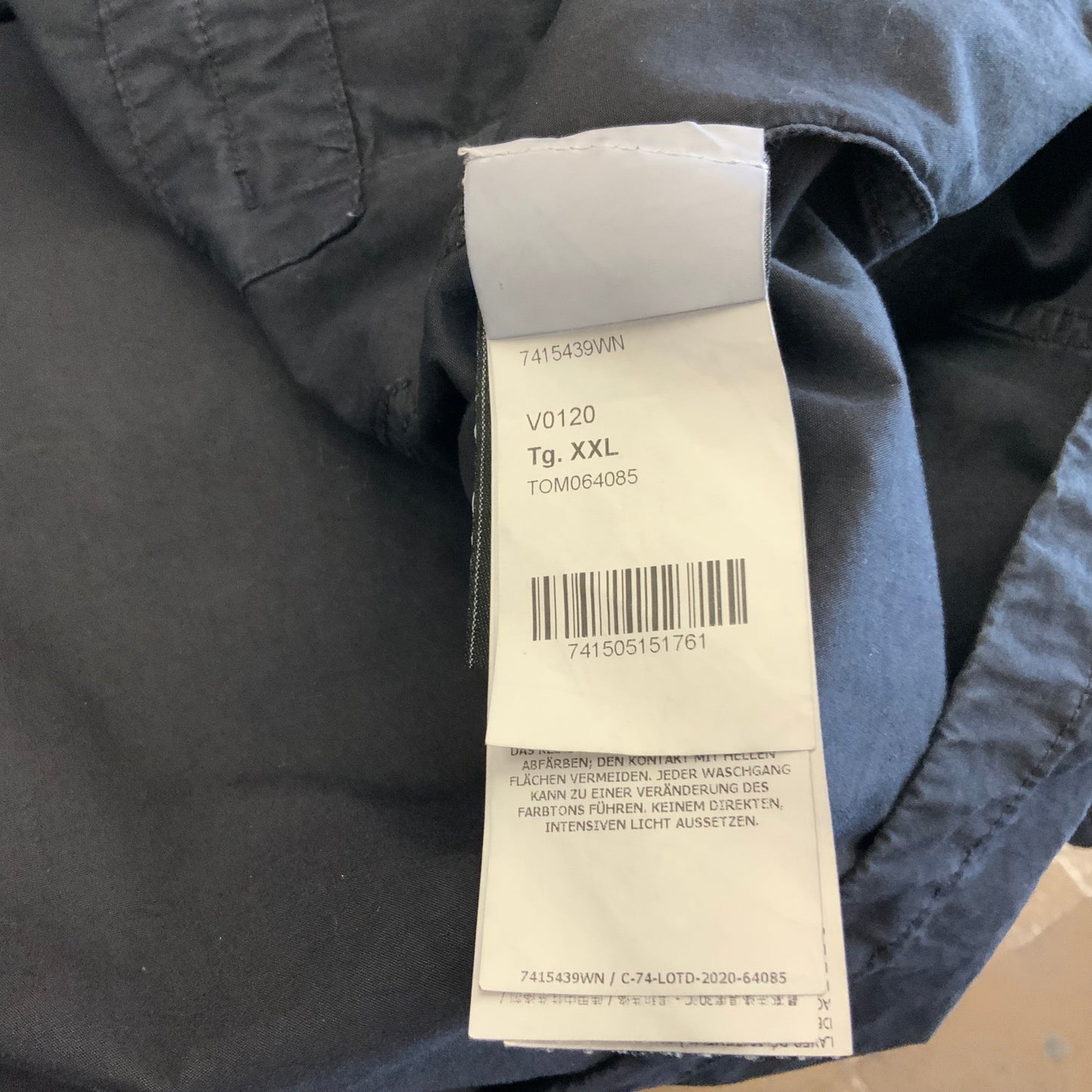 Stone Island Navy Tela Jacket Sz XXL