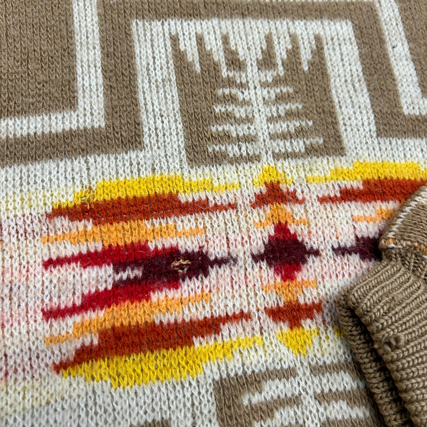 60’s / 70’s Pendleton Beaver State Print Wool Sweater Sz S