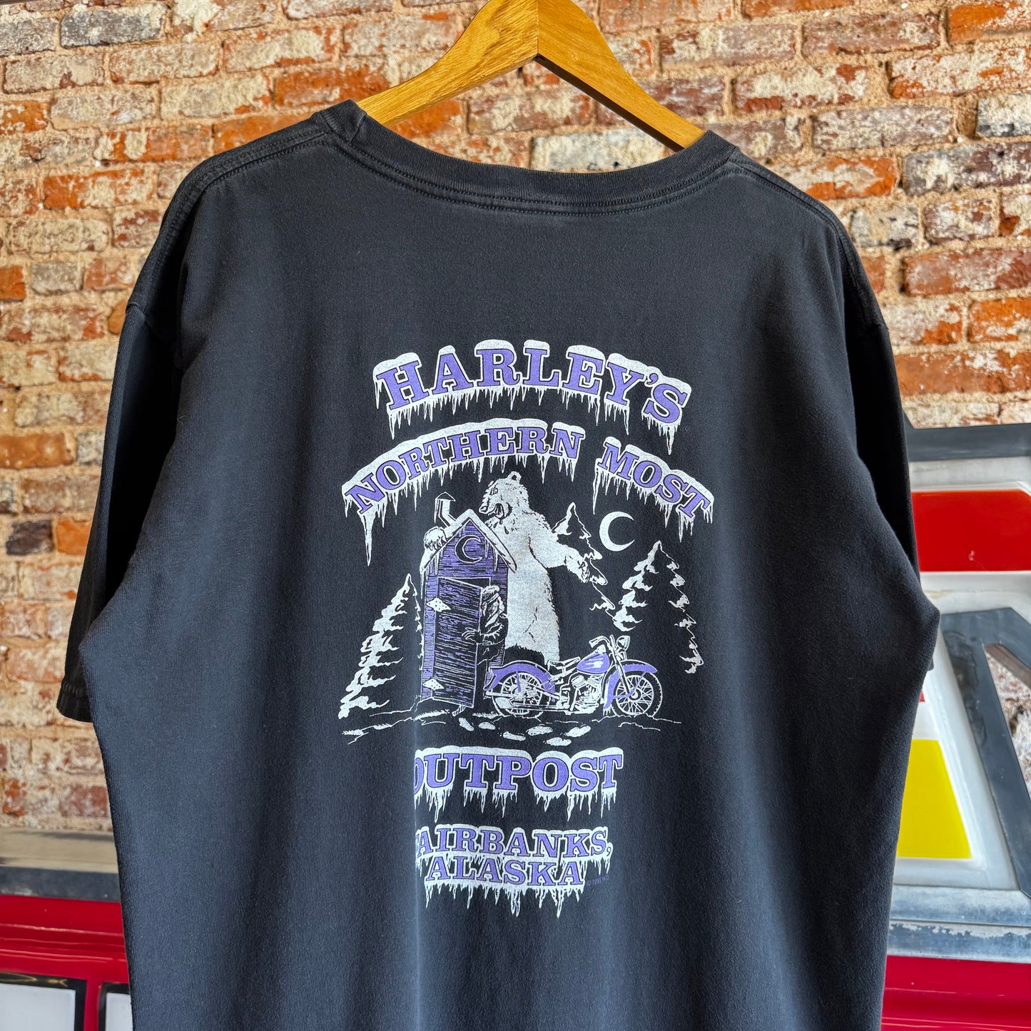 1995 Harley Davidson Wolf Head “Live Free Ride Free” T-Shirt XL