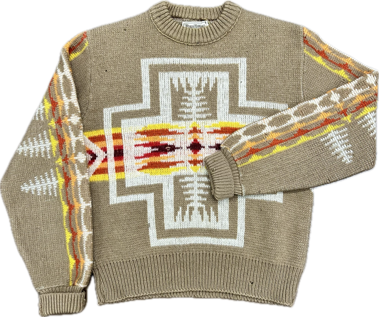 60’s / 70’s Pendleton Beaver State Print Wool Sweater Sz S