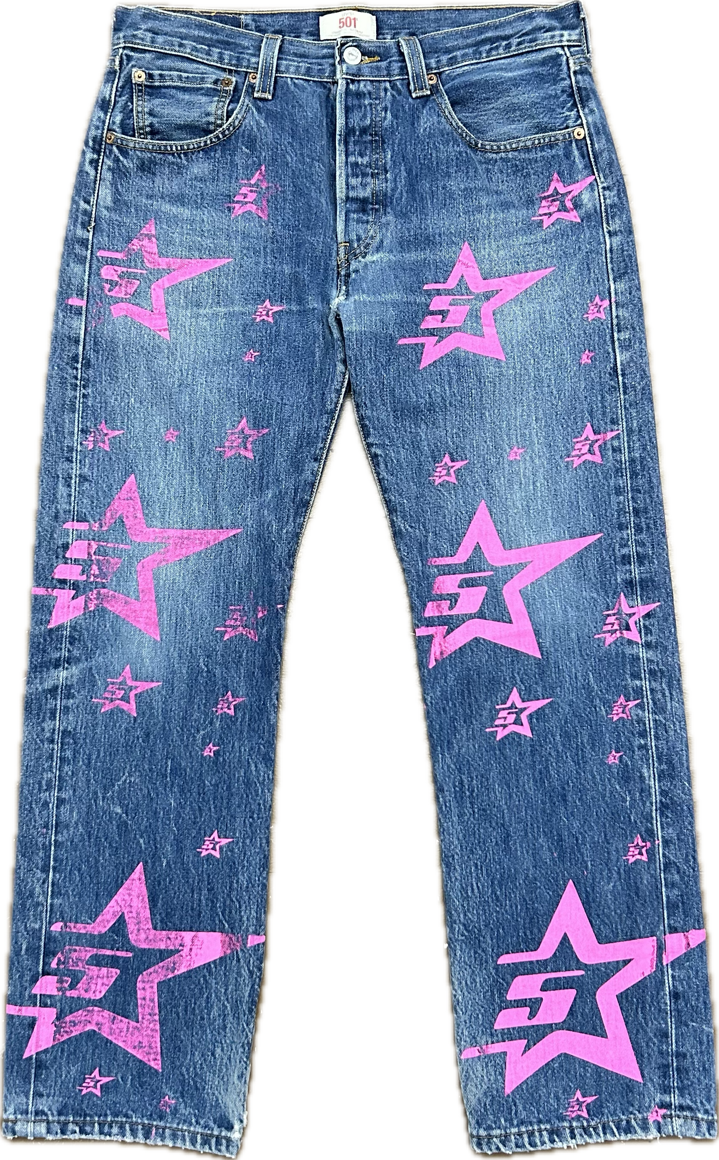 Sp5der Painted Jeans Sz 33x29