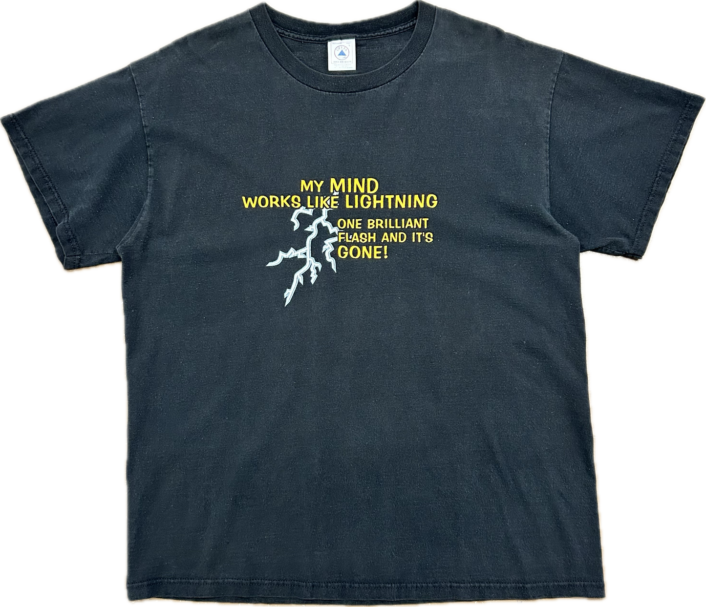 90’s/Y2K My Mind Works Like Lightning Tee Sz L