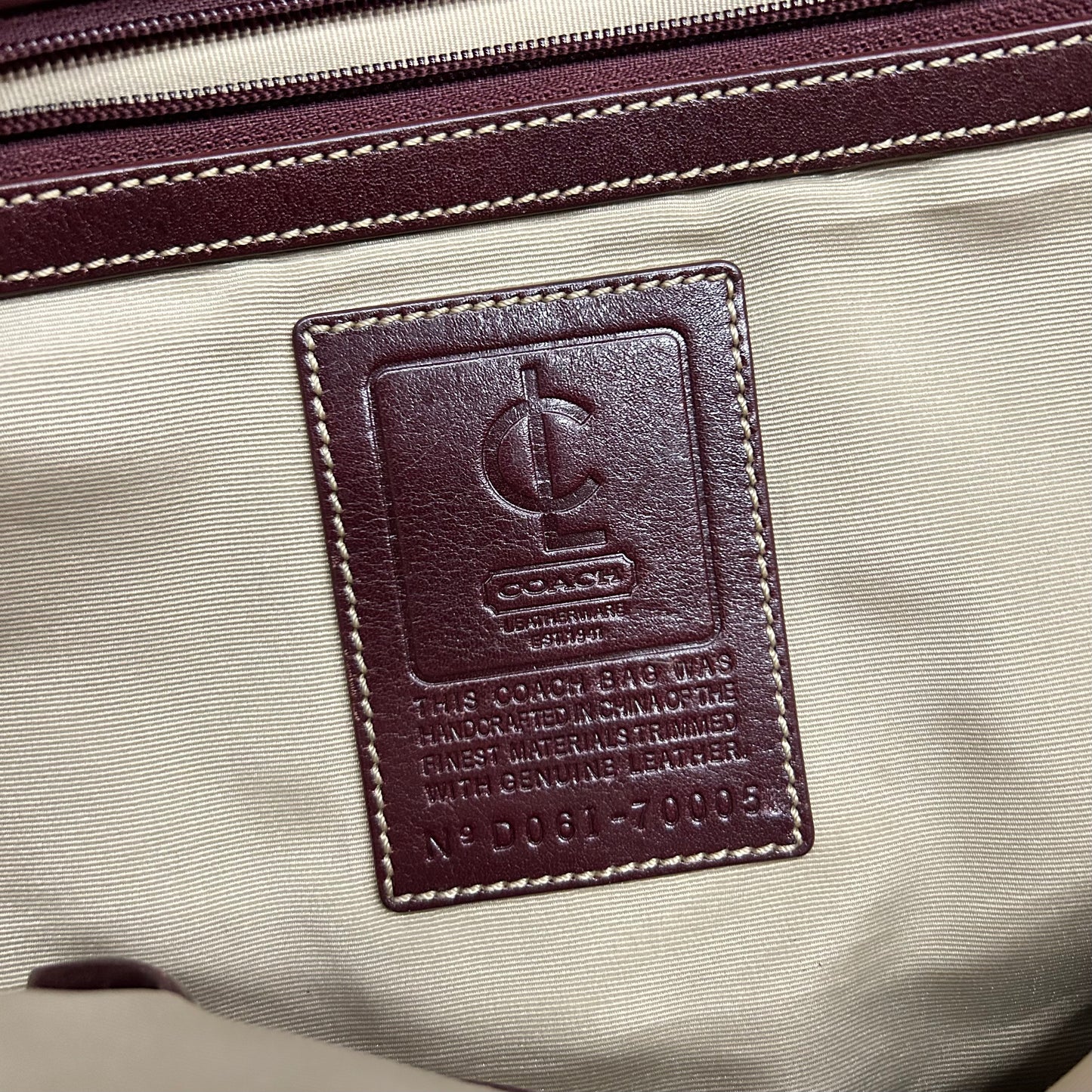 Vintage Coach Tote Bag