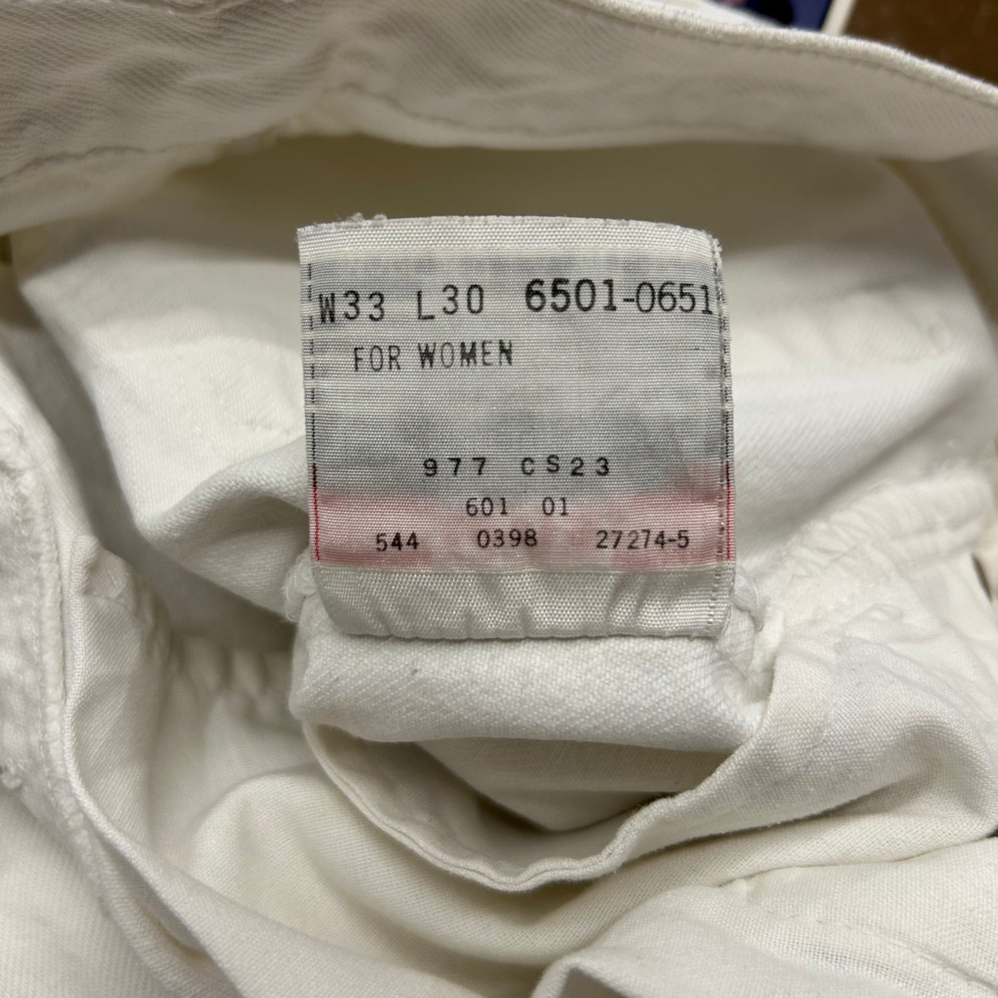 90’s Levi’s Women’s White 501 Sz 32x30