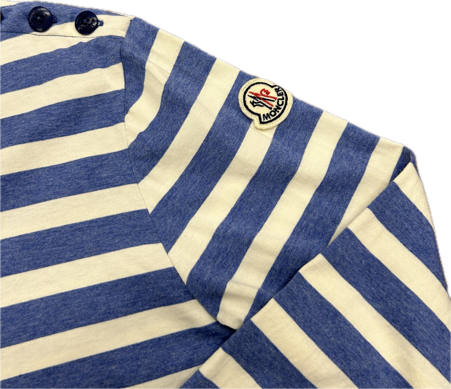 Moncler Long Sleeve Marine Stripe Tshirt Sz L