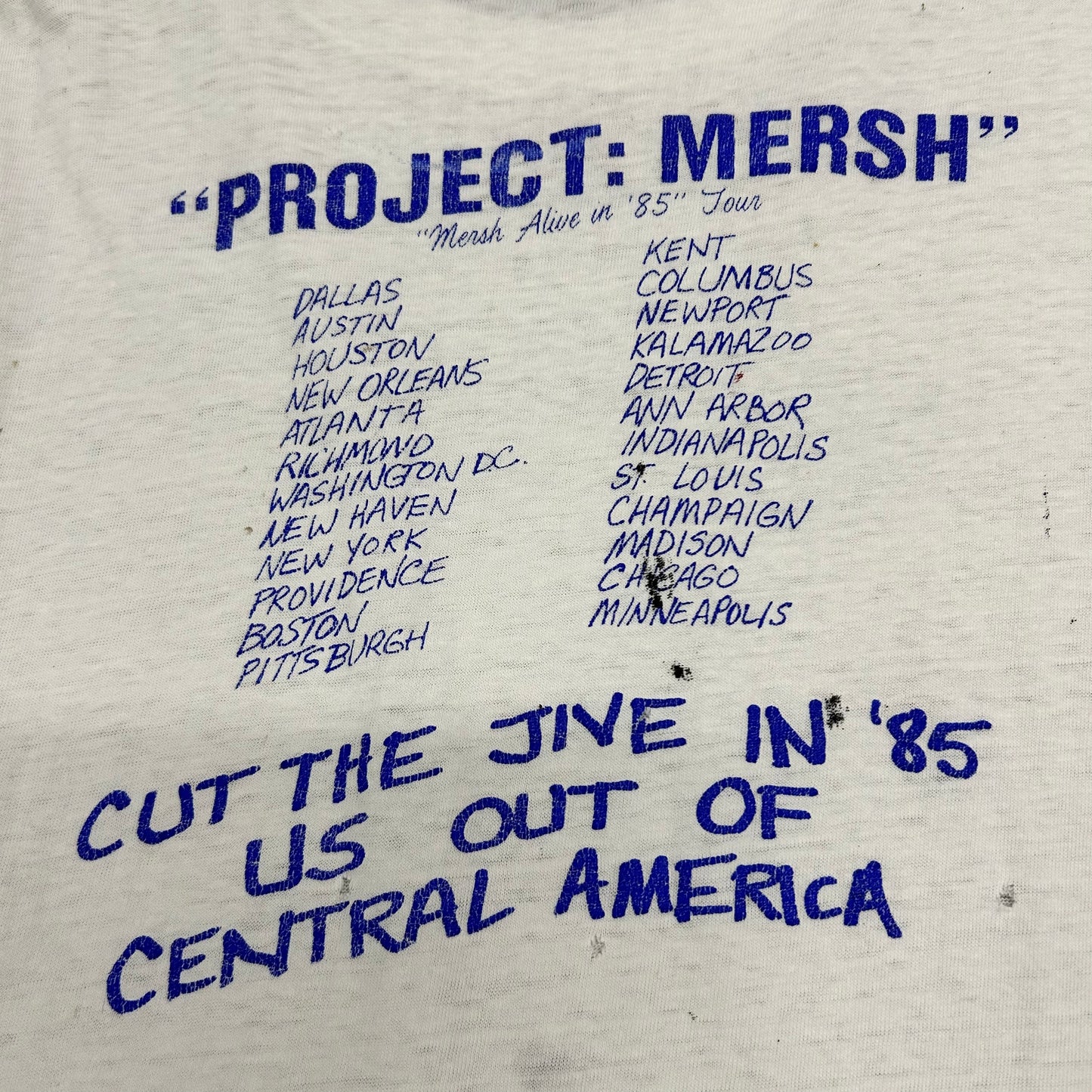 1985 Minutemen ‘Project Mersh’ Thrashed Cutoff Tshirt