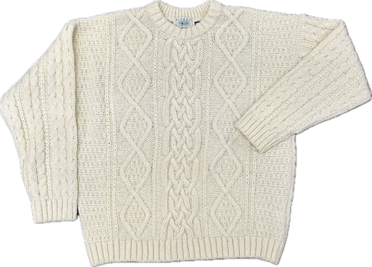 70’s/80’s Cable Knit Irish Wool Sweater Sz XXL