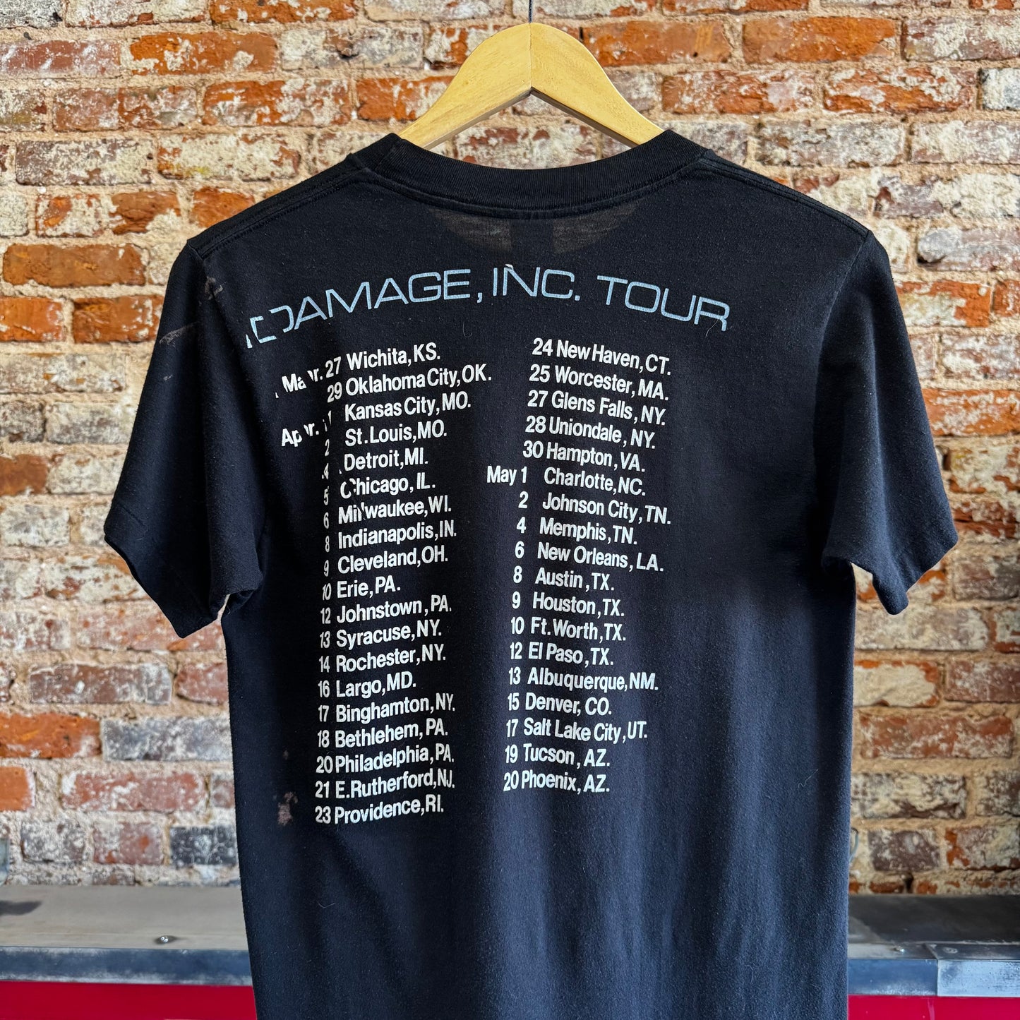 Vintage 1980s Metallica “Master of Puppets” Damage, Inc. Tour T Shirt L