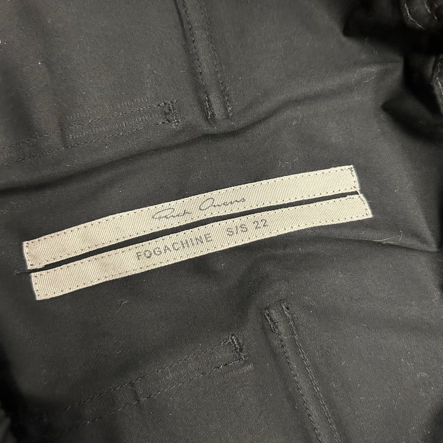 Rick Owens Black Drawstring Classic Trousers Sz 42