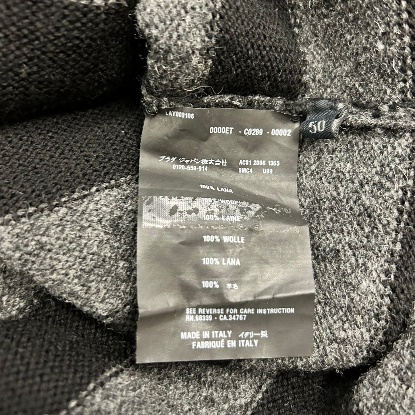 2006 Prada Striped Wool Sweater Sz 50(M/L)