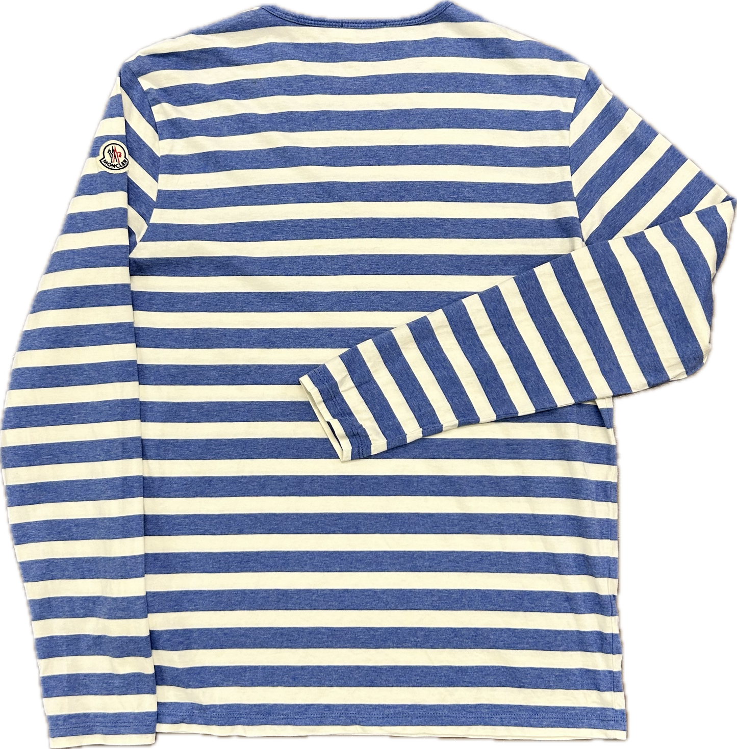 Moncler Long Sleeve Marine Stripe Tshirt Sz L
