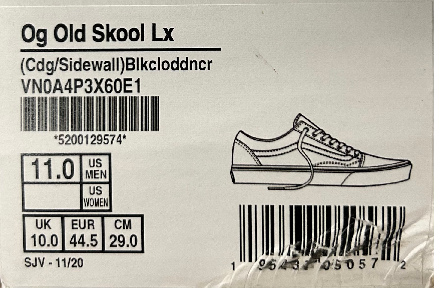 CDG x Vans Old Skool Sz 11