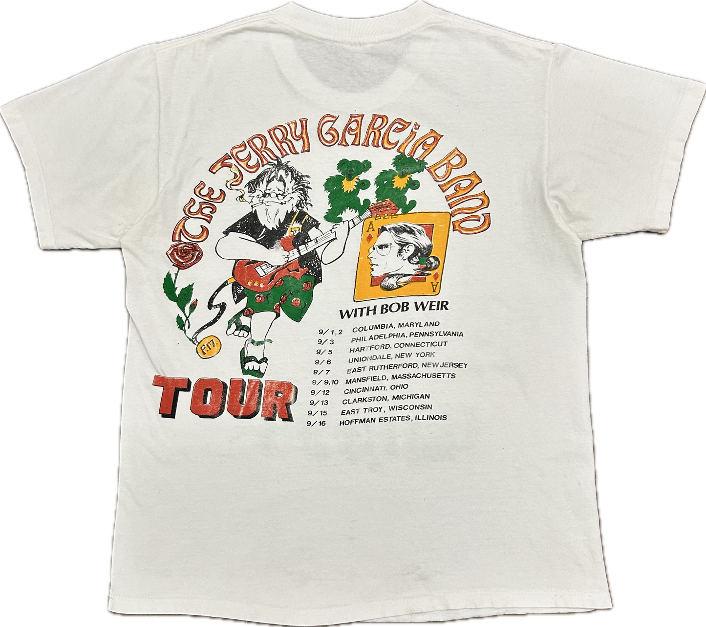 1989 Jerry Garcia Band Parking Lot Tee Sz M