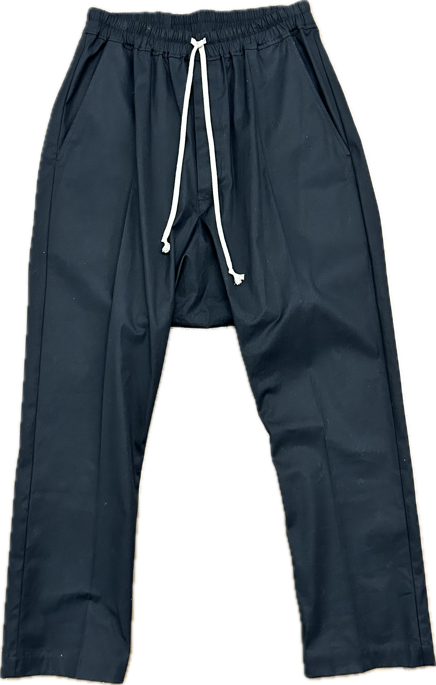 Rick Owens Black Drawstring Classic Trousers Sz 42