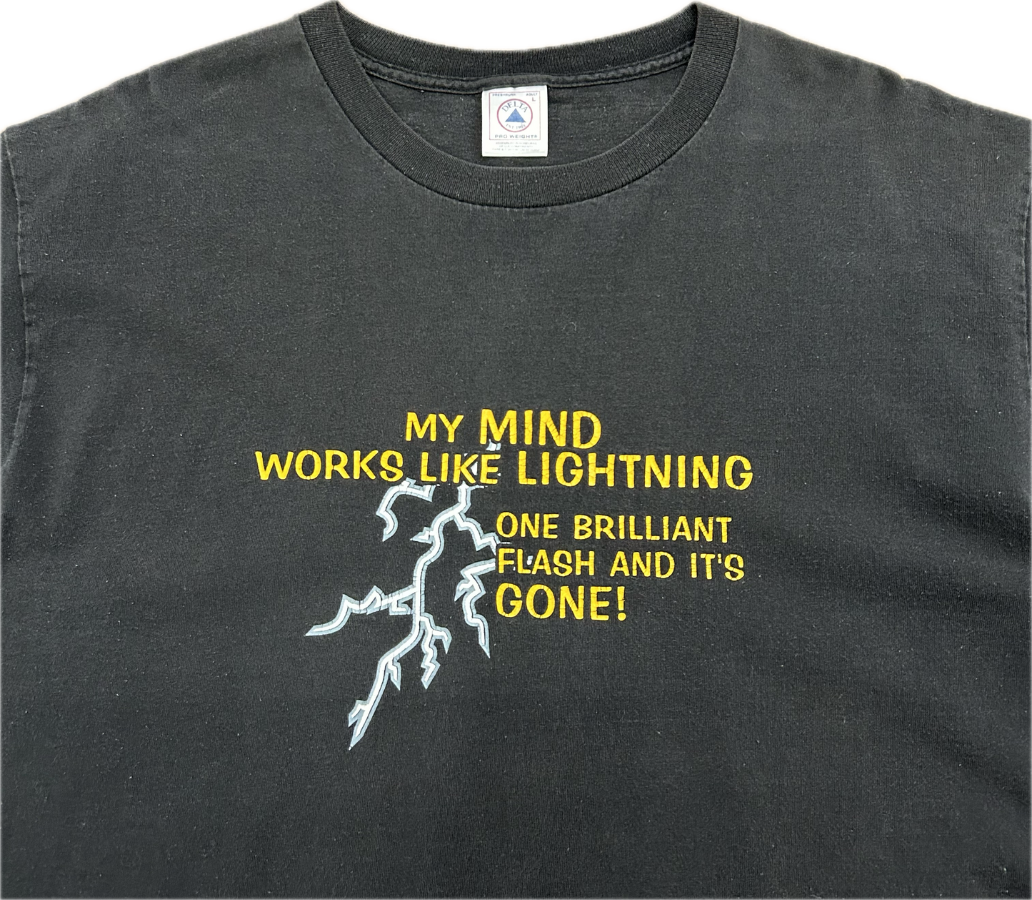 90’s/Y2K My Mind Works Like Lightning Tee Sz L
