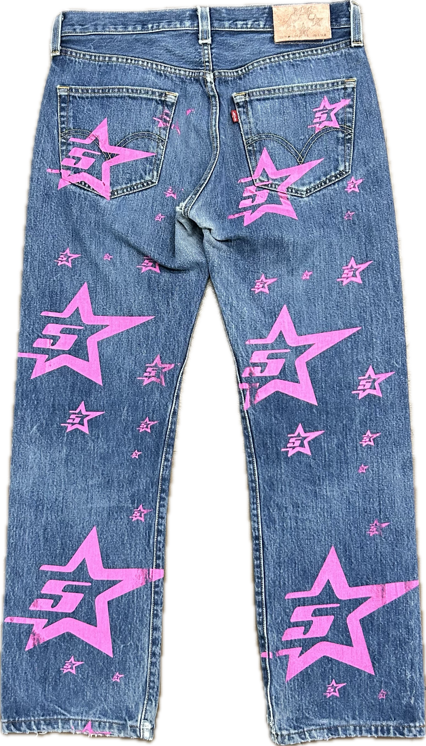 Sp5der Painted Jeans Sz 33x29
