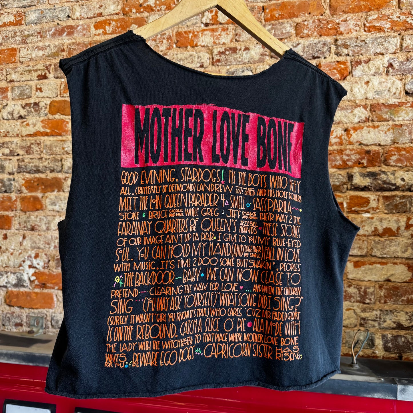 Vintage 1990 Mother Love Bone Cutoff T shirt Sz L