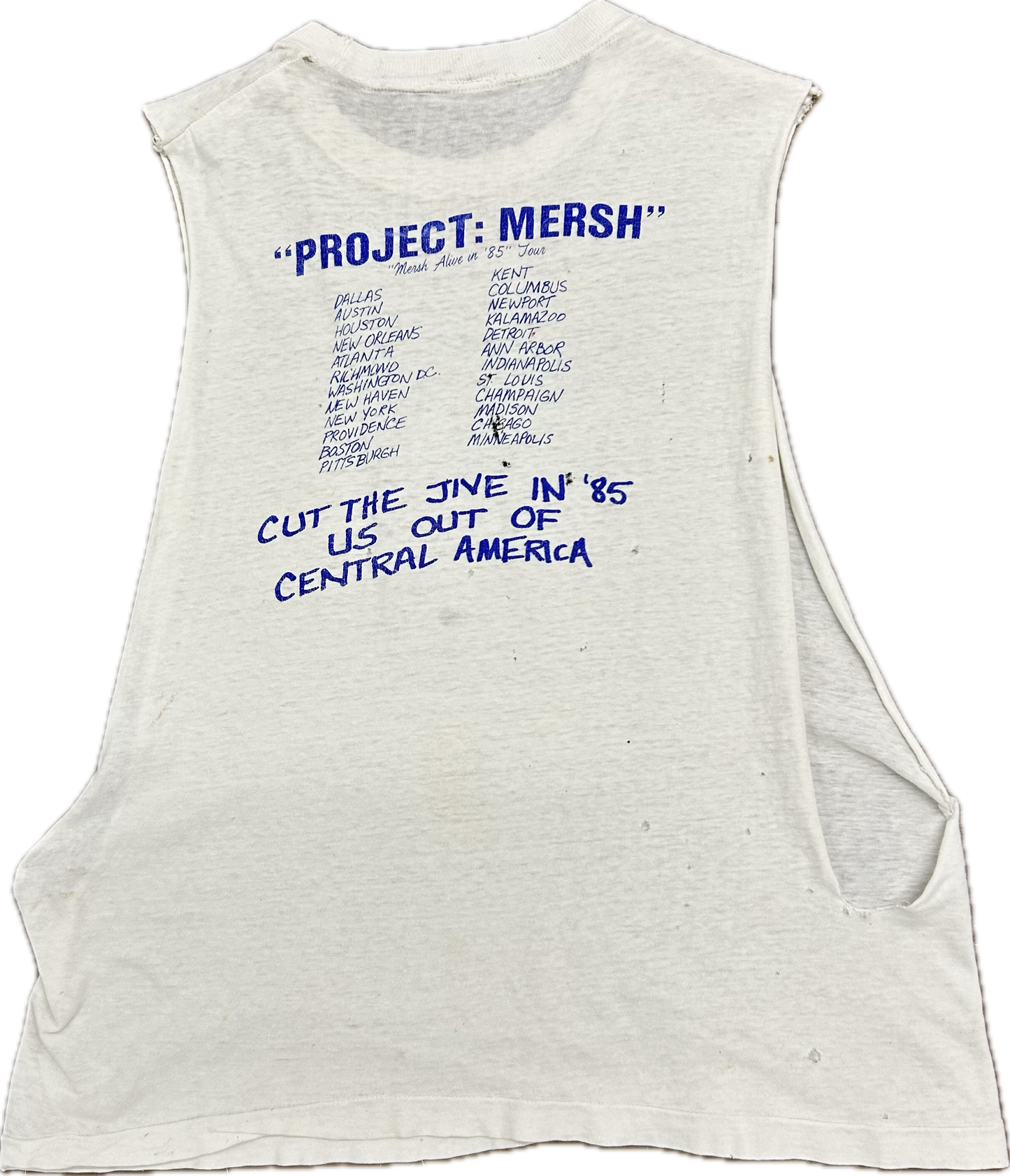 1985 Minutemen ‘Project Mersh’ Thrashed Cutoff Tshirt