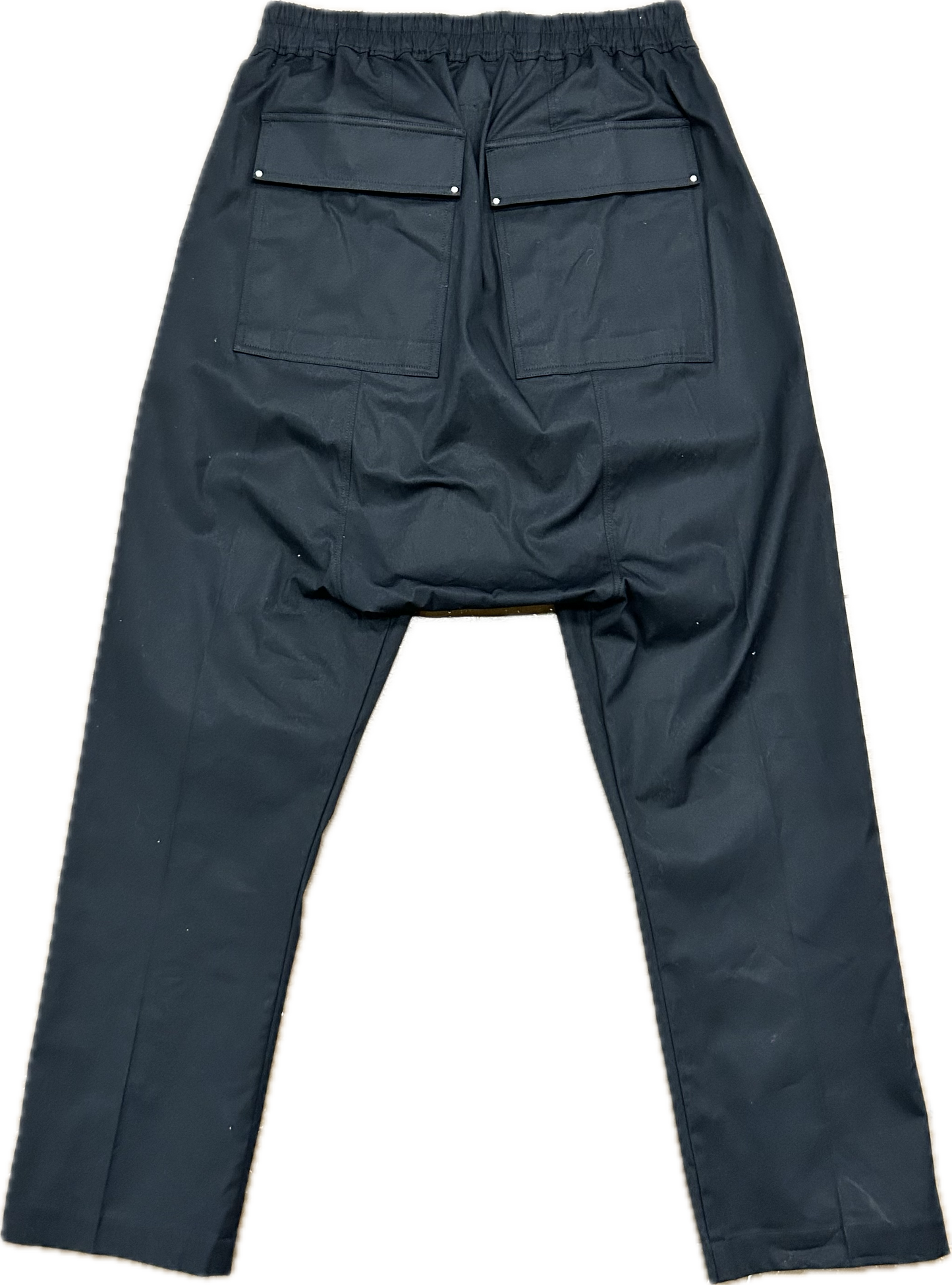 Rick Owens Black Drawstring Classic Trousers Sz 42
