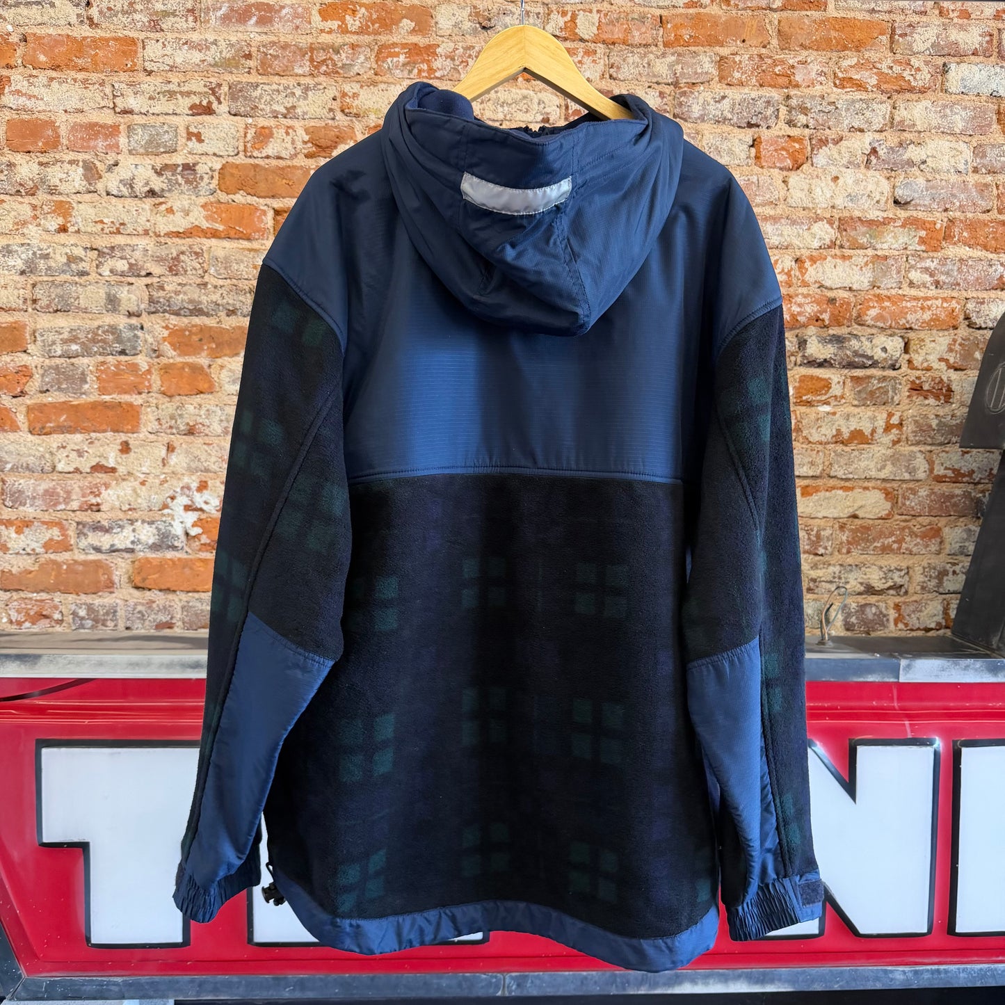 90’s Tommy Hilfiger Plaid Hooded Quater Zip