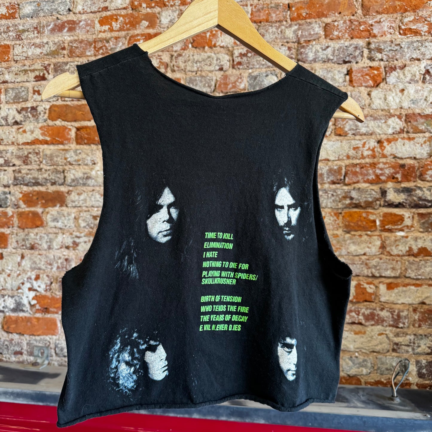 Vintage 1989 OverKill Cutoff T shirt Sz S