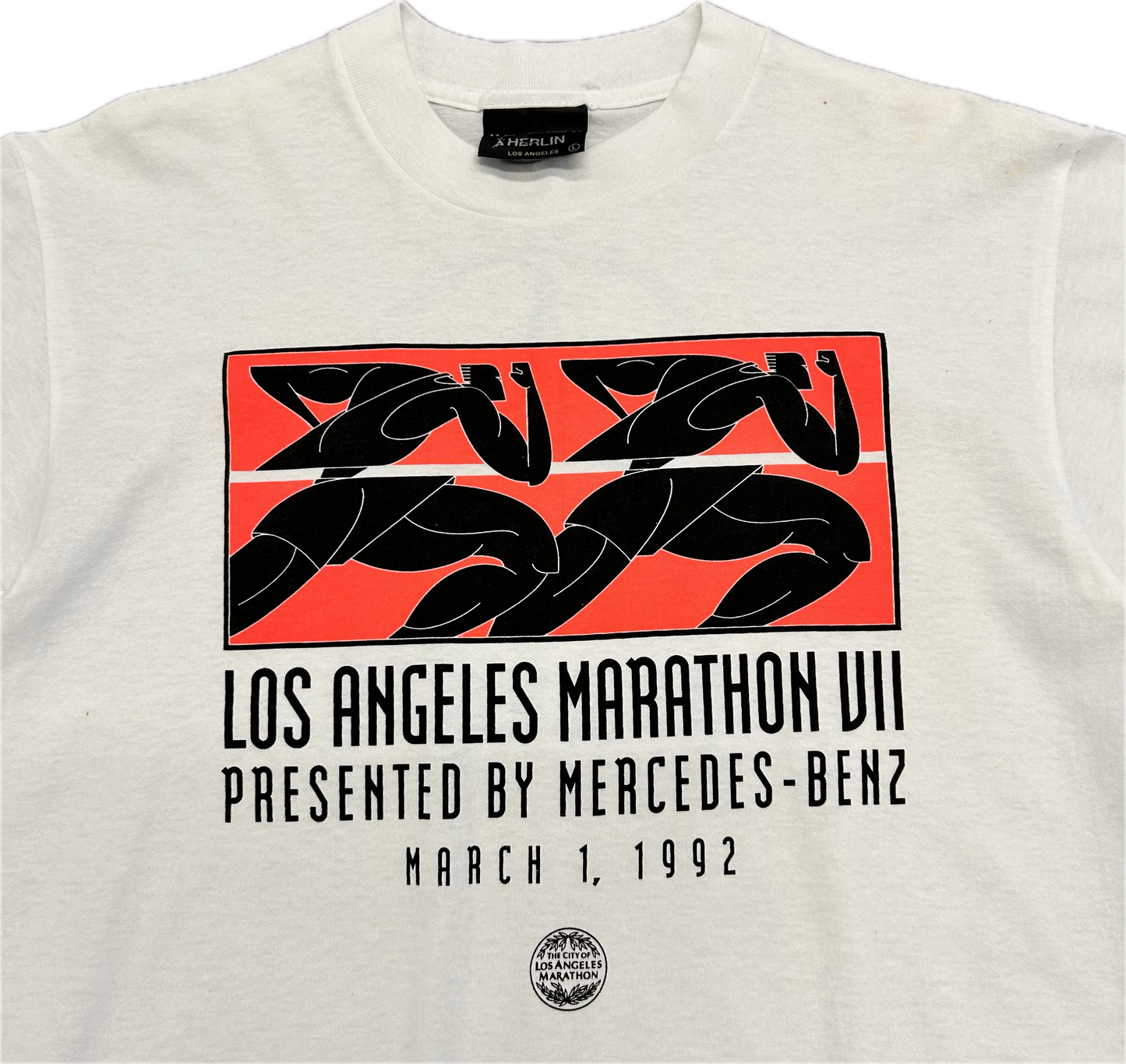 1992 Los Angeles Marathon Tee Sz L