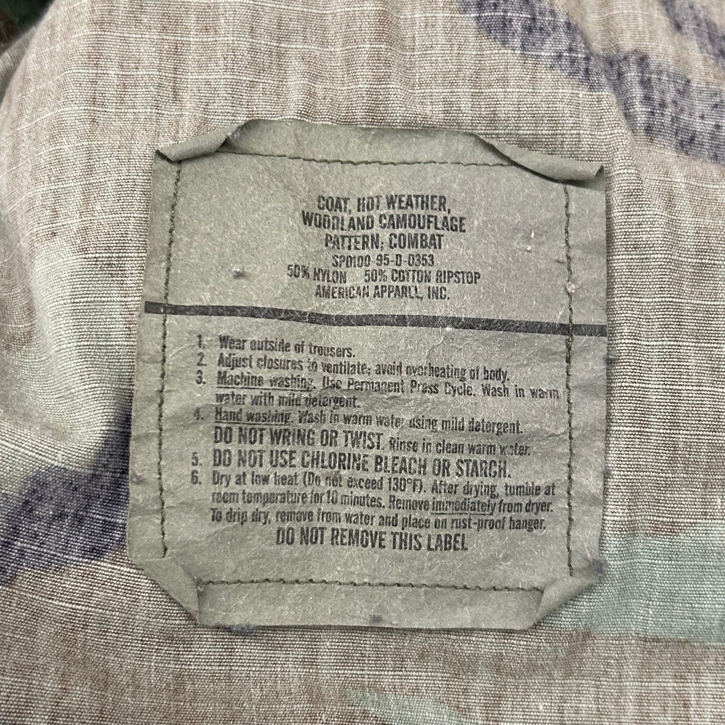 90s US Military Woodland Camo BDU Size Large Regular