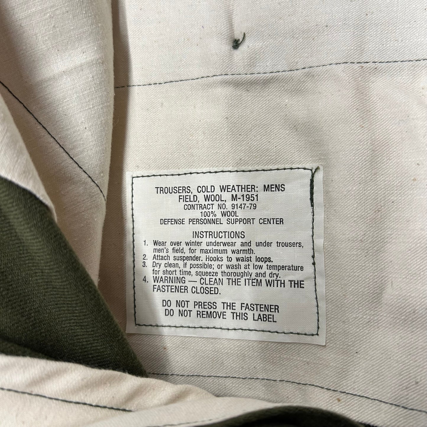 M51 Military Wool Pants Sz Medium Short