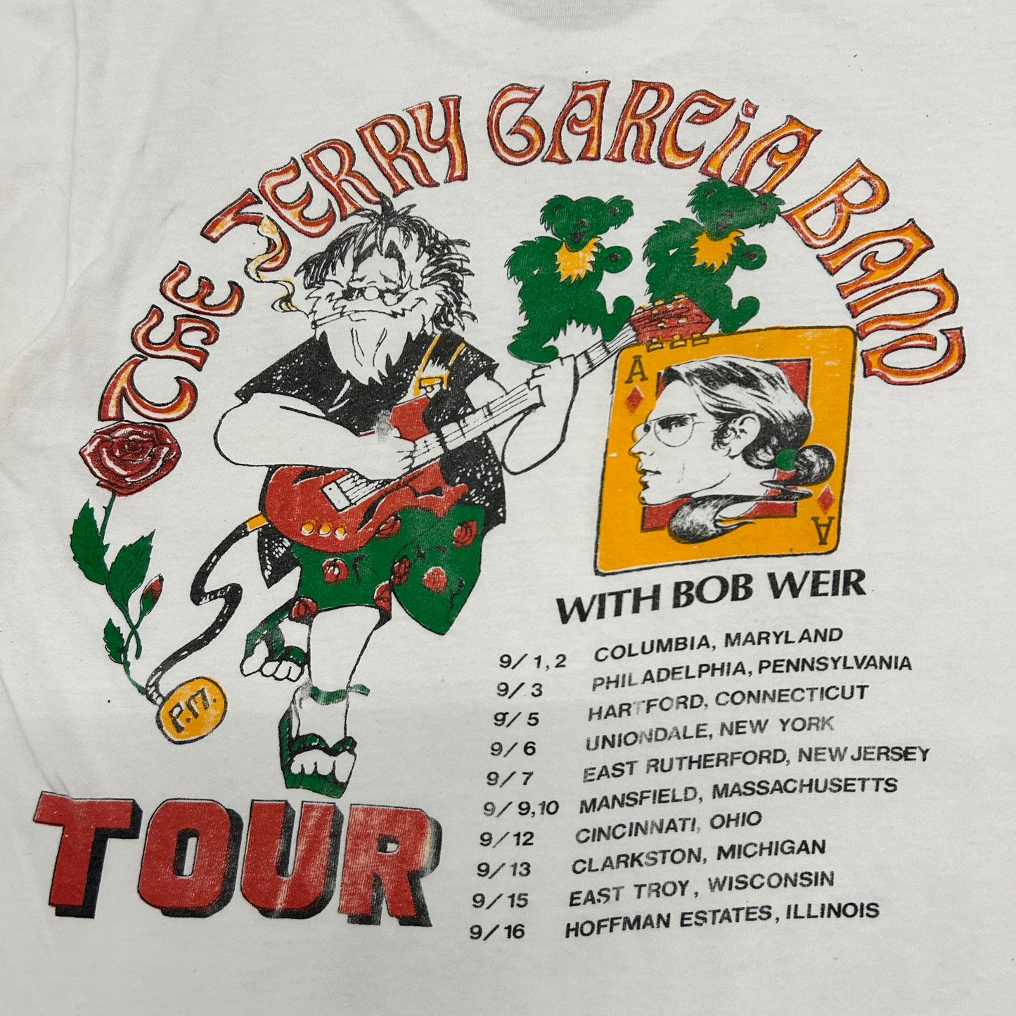 1989 Jerry Garcia Band Parking Lot Tee Sz M