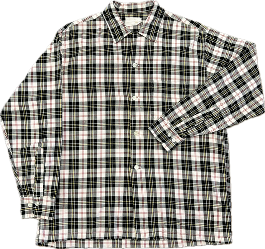 60’s Sears Kingsway Plaid Cotton Shirt Sz L