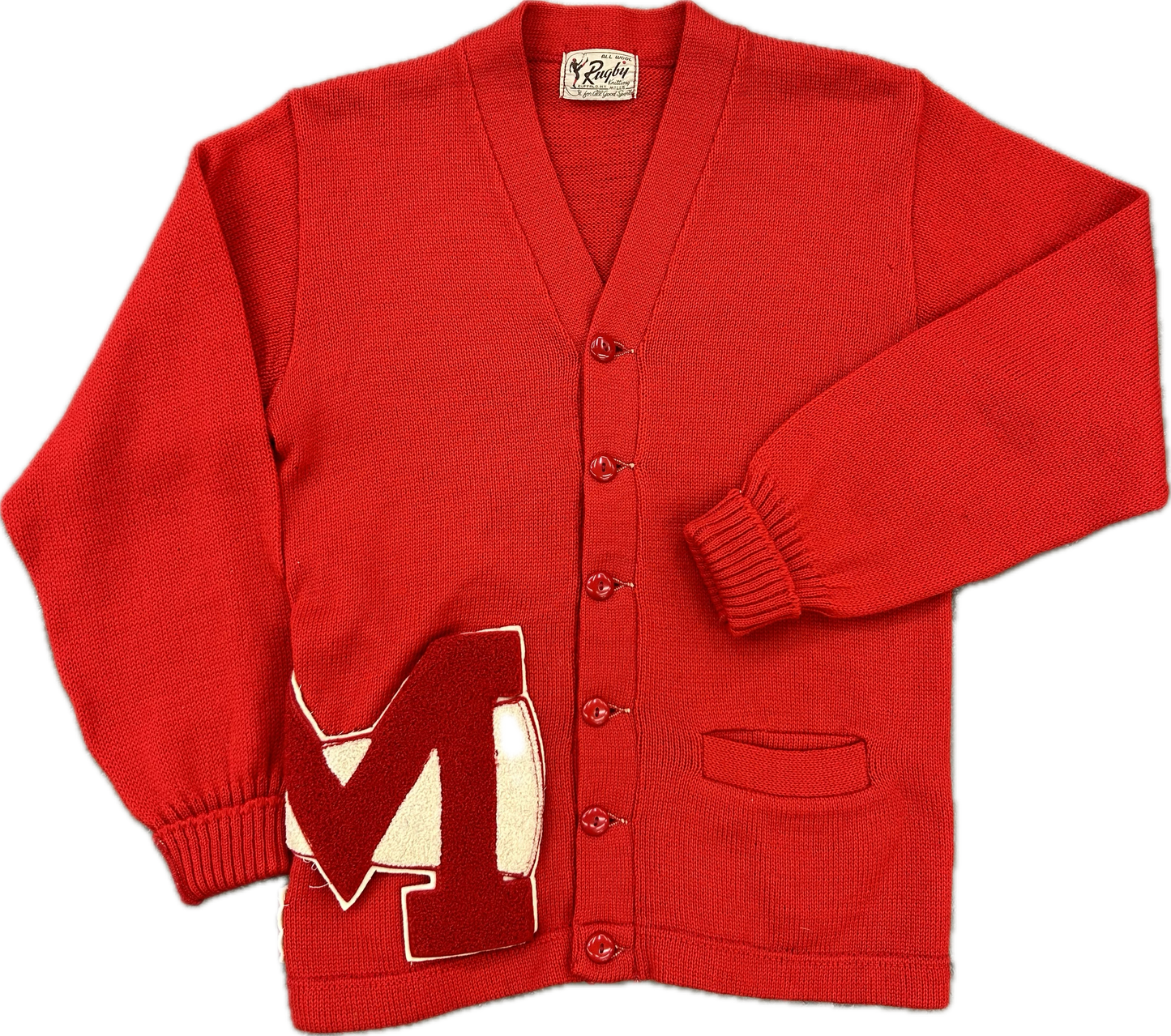 50’s Cardigan Letterman Sweater Sz M