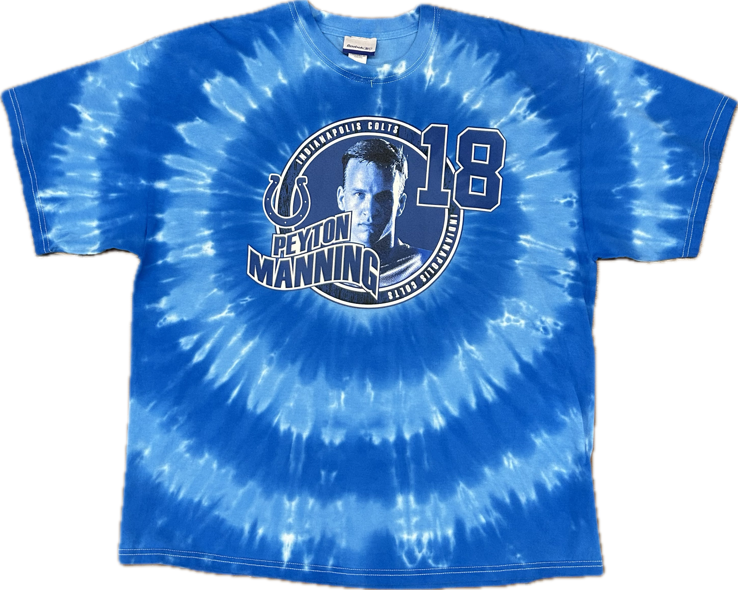 Y2K Colts Peyton Manning Tie Dye Tshirt Sz XXL