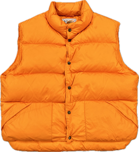 80’s Orange LL Bean Down Vest Sz XL
