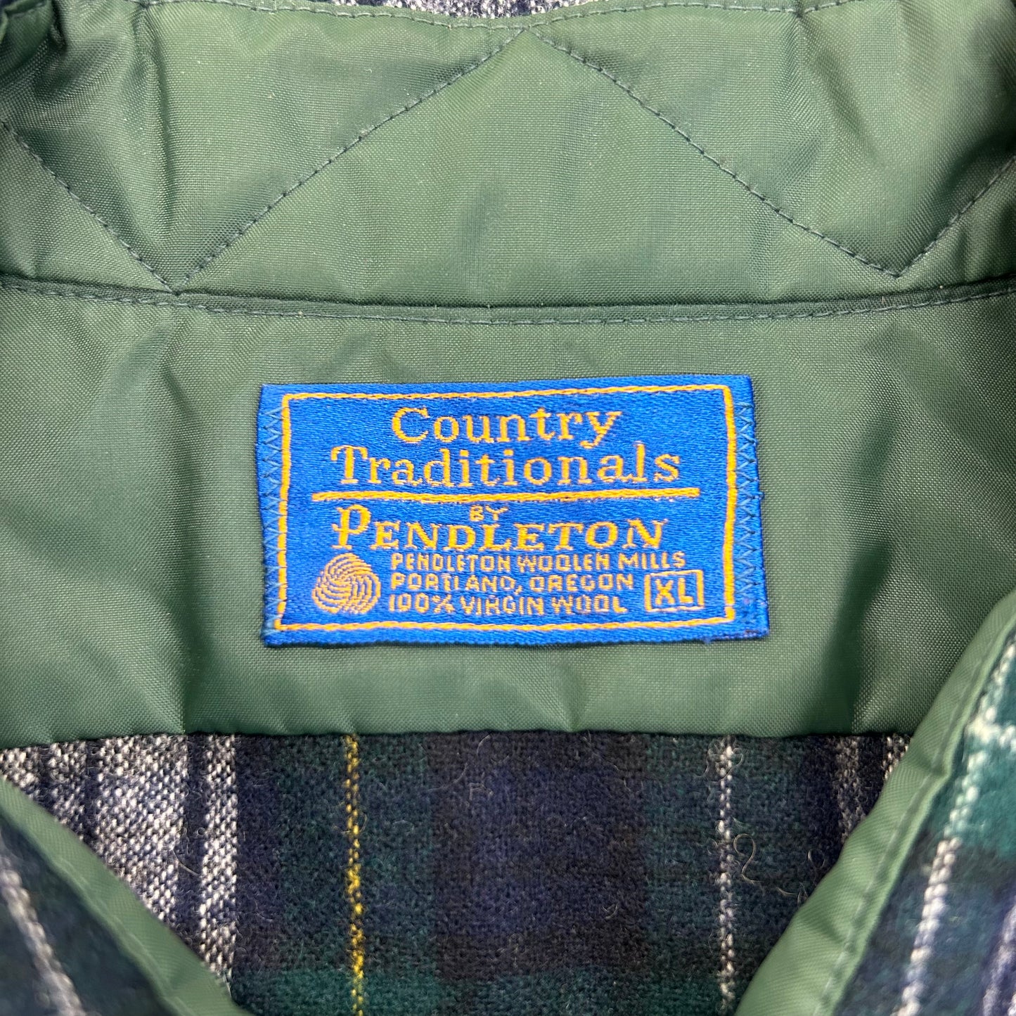 70’s Pendleton Country Traditionals Plaid Wool Shirt Sz XL