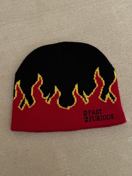 Y2K 2 Fast 2 Furious Flame Beanie/Skull Cap