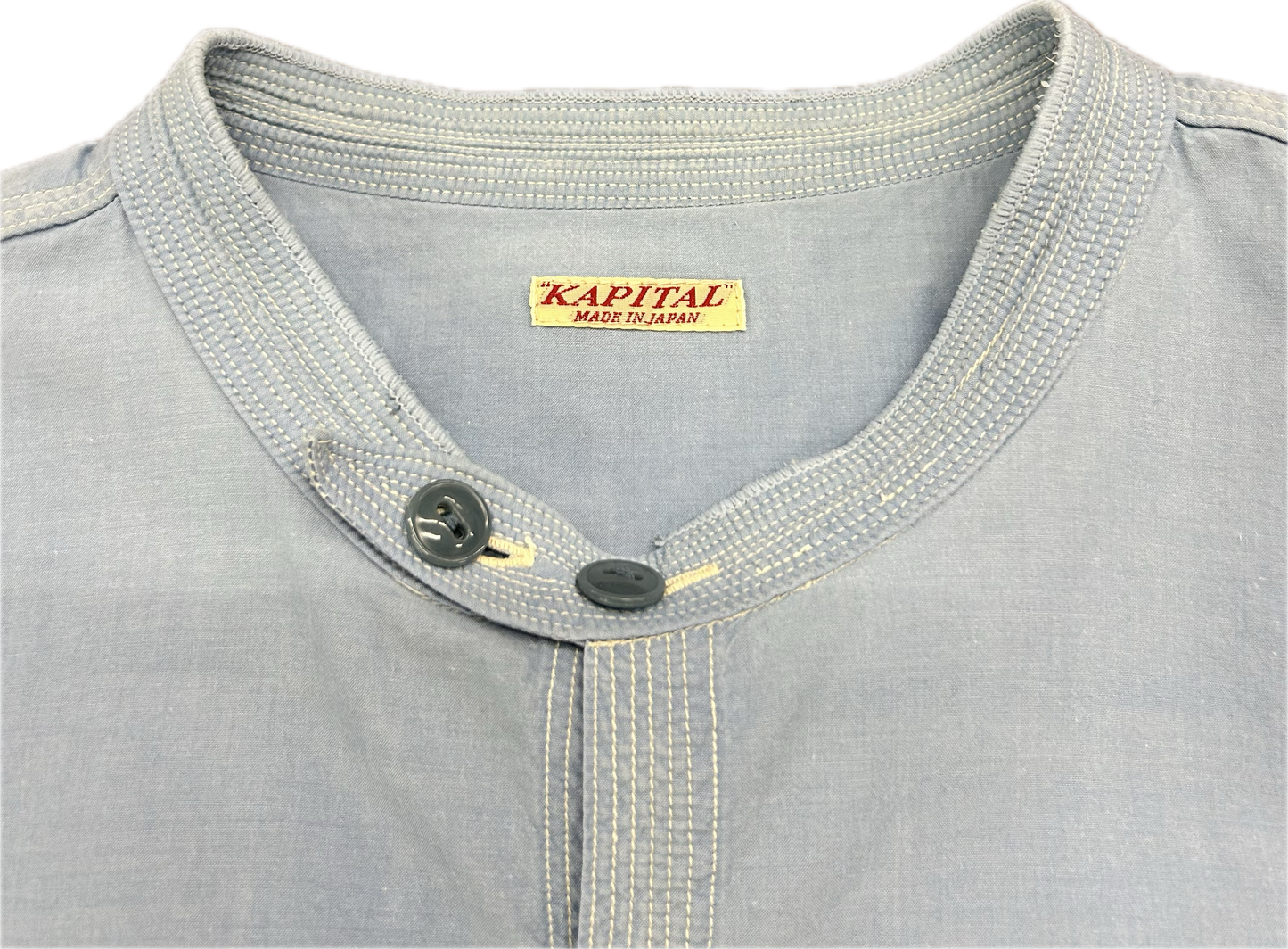 Kapital Band Collar Work Shirt Sz 4