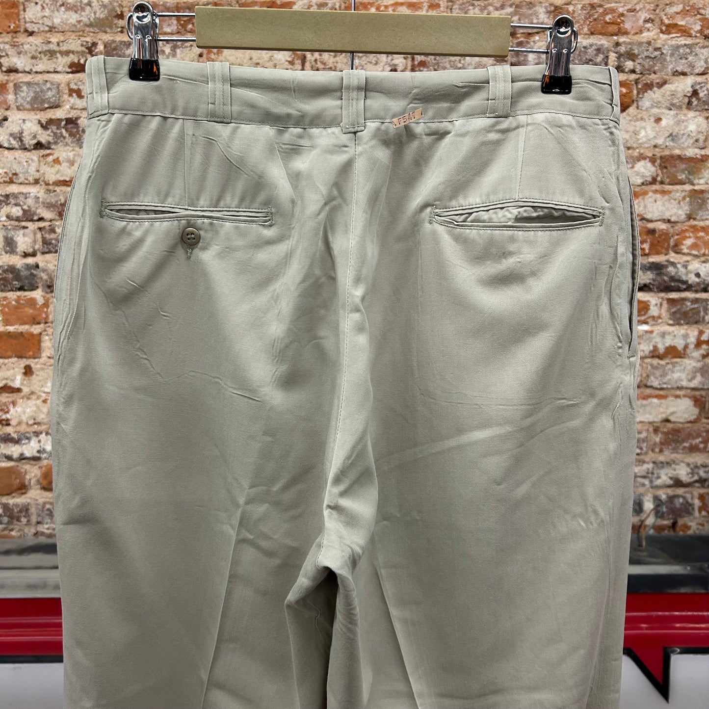 1960s Military Cotton Blend Twill Khaki Pants - 31 x 30