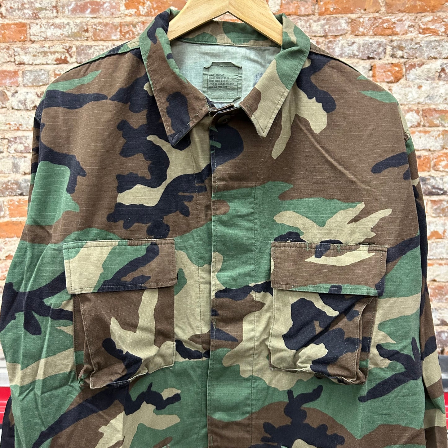 90s US Military Woodland Camo BDU Size Large Regular