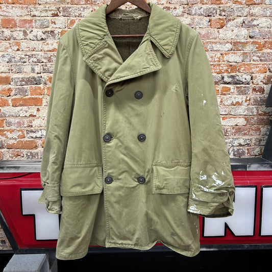 Vintage 1940s Military M43 Mackinaw Jeep Coat Size 38 - Repaired