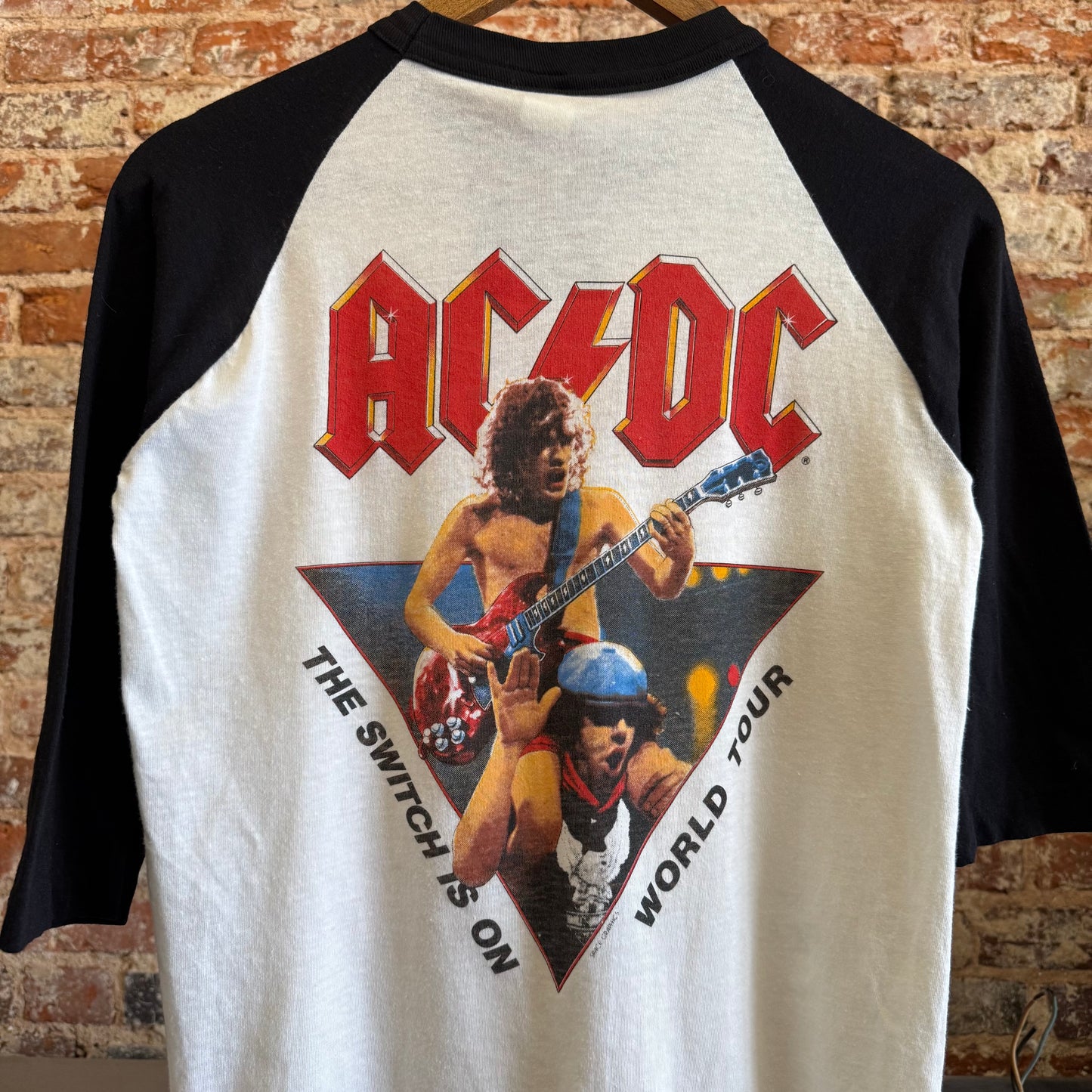 1980s AC/DC “The Switch is Off” World Tour Raglan Shirt M