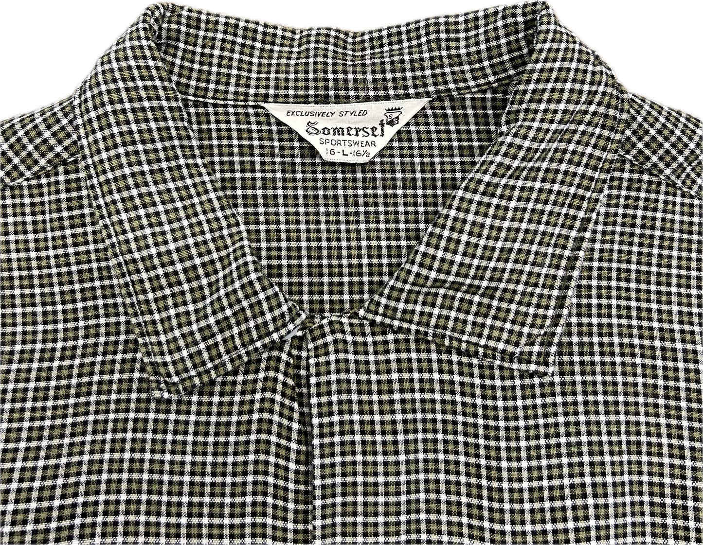 60’s Somerset Sportswear Checked Cotton Shirt Sz L