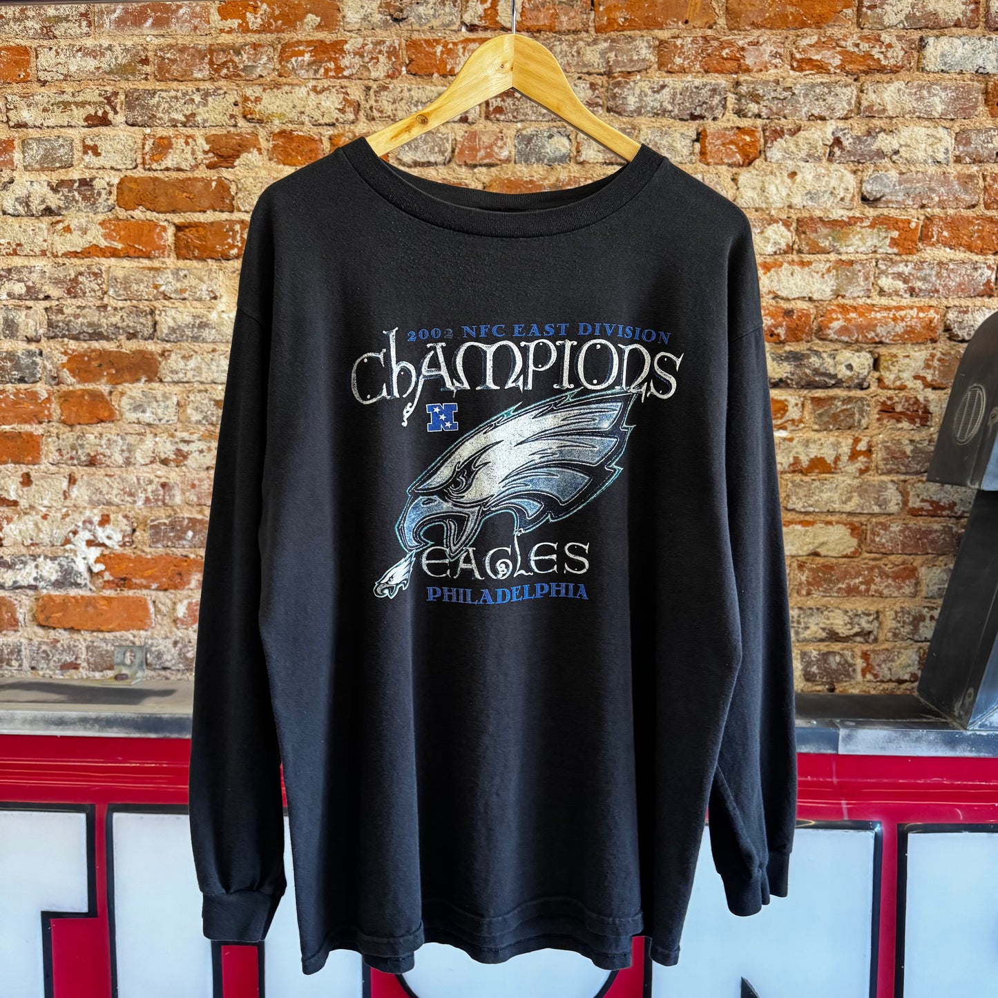 2002 Philadelphia Eagles East Division Champions Long Sleeve Shirt L