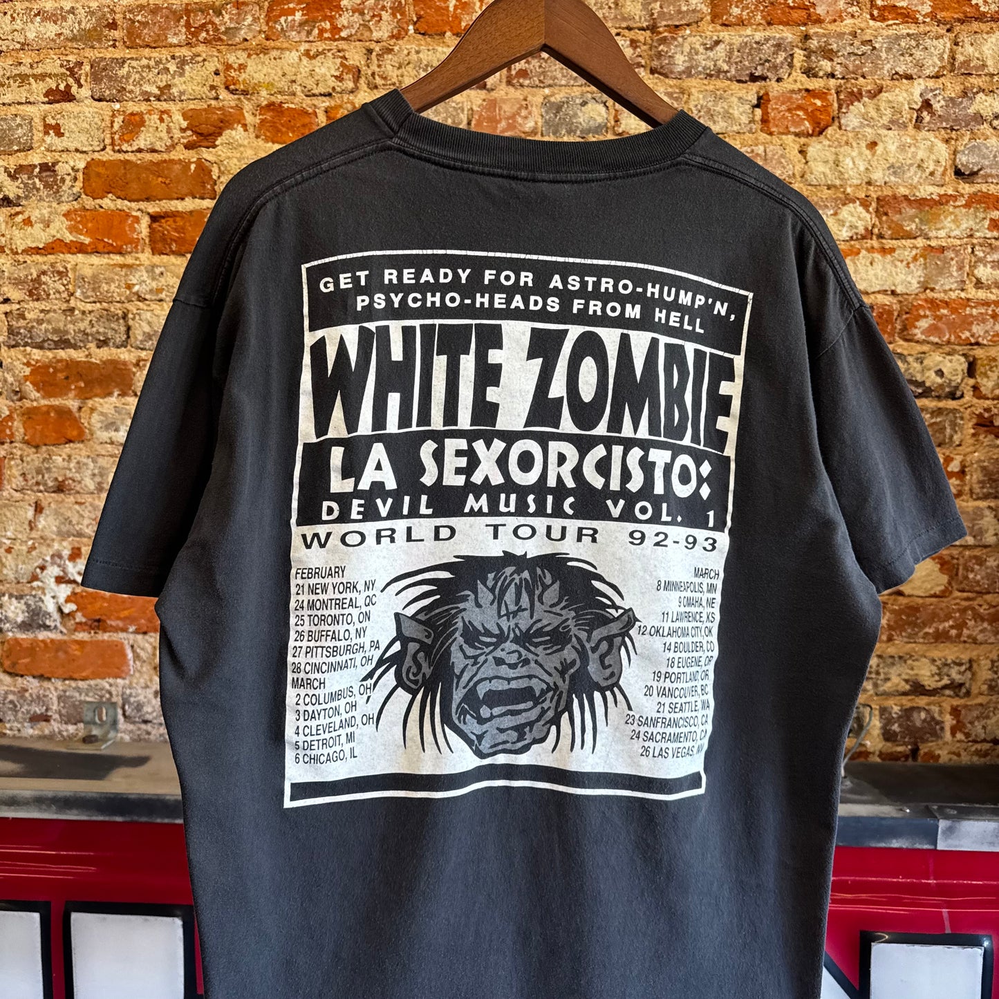 1992/1993 White Zombie "La Sexorcisto" World Tour T-Shirt XL