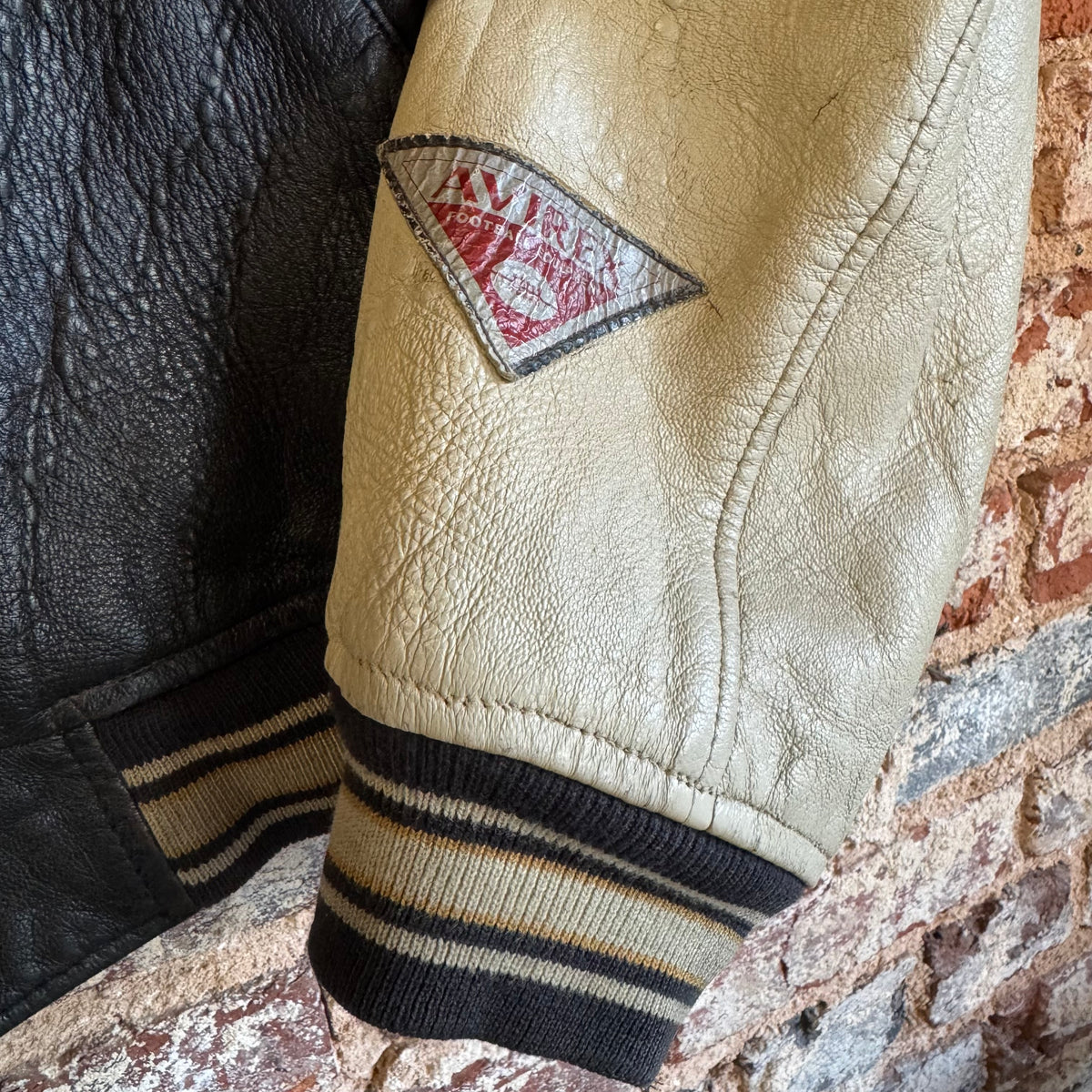 90’s Avirex "Choctaw Football Team" Leather Varsity Jacket Large