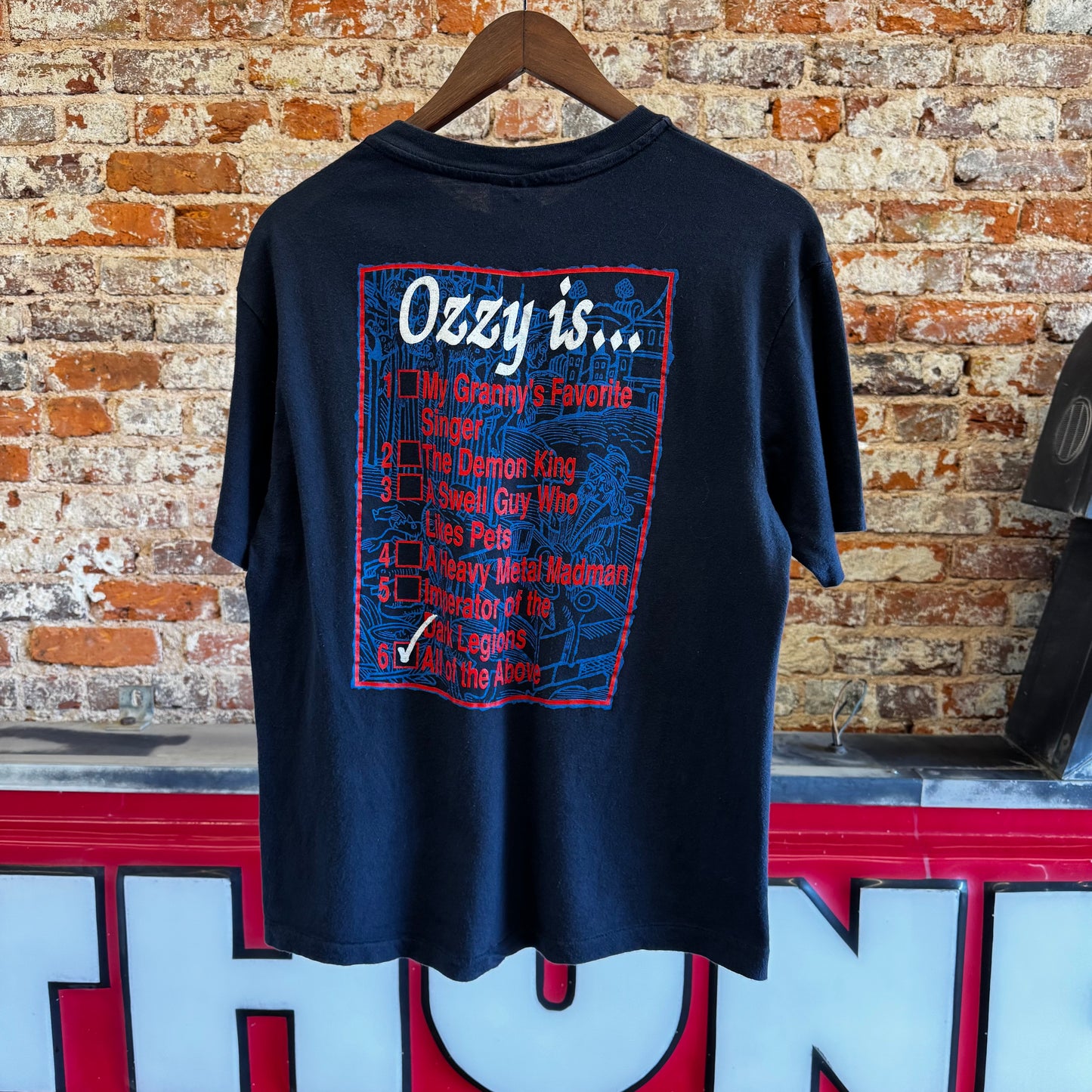 1988 Ozzy Osbourne “Ozzy is all of the above” T-Shirt Large