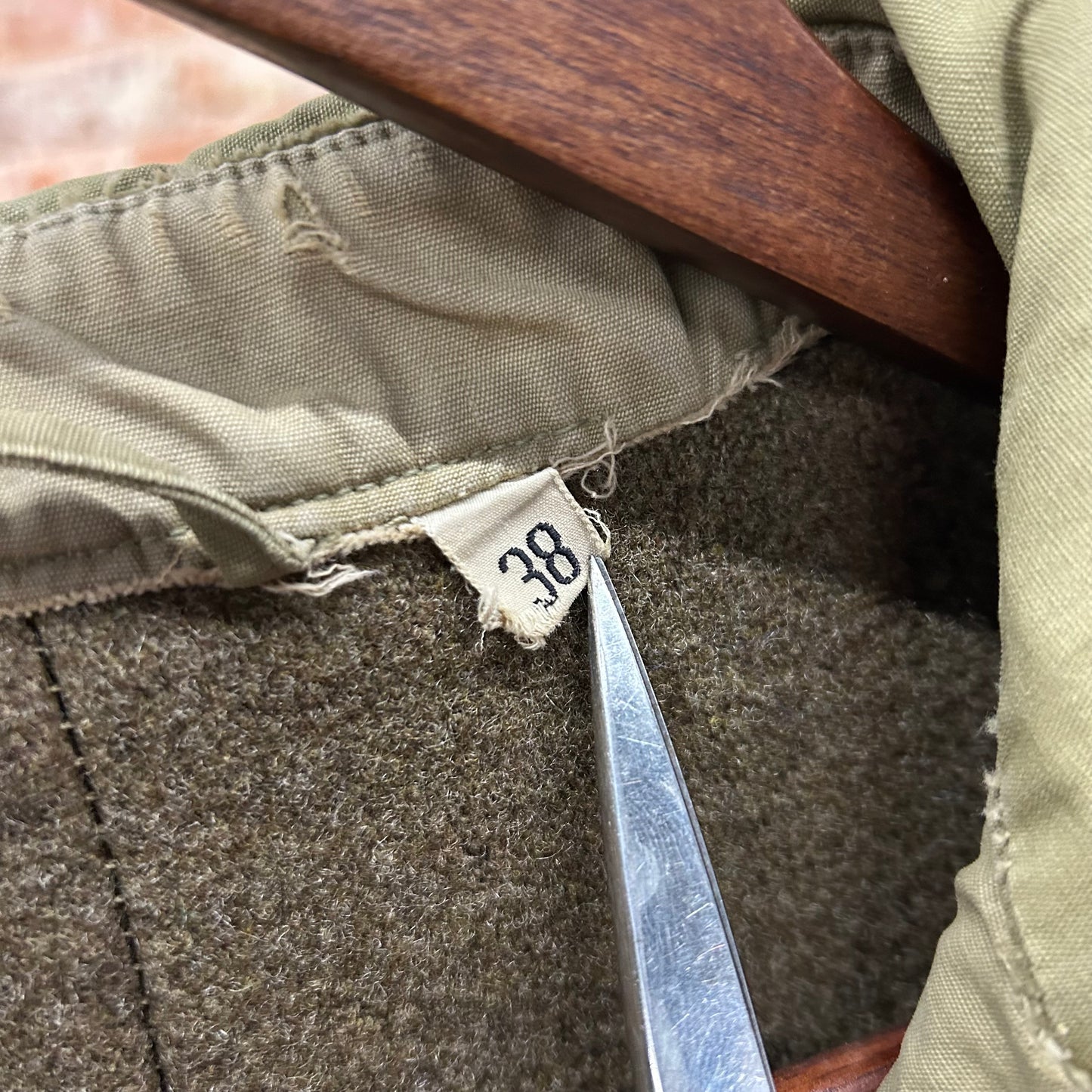 Vintage 1940s Military M43 Mackinaw Jeep Coat Size 38 - Repaired