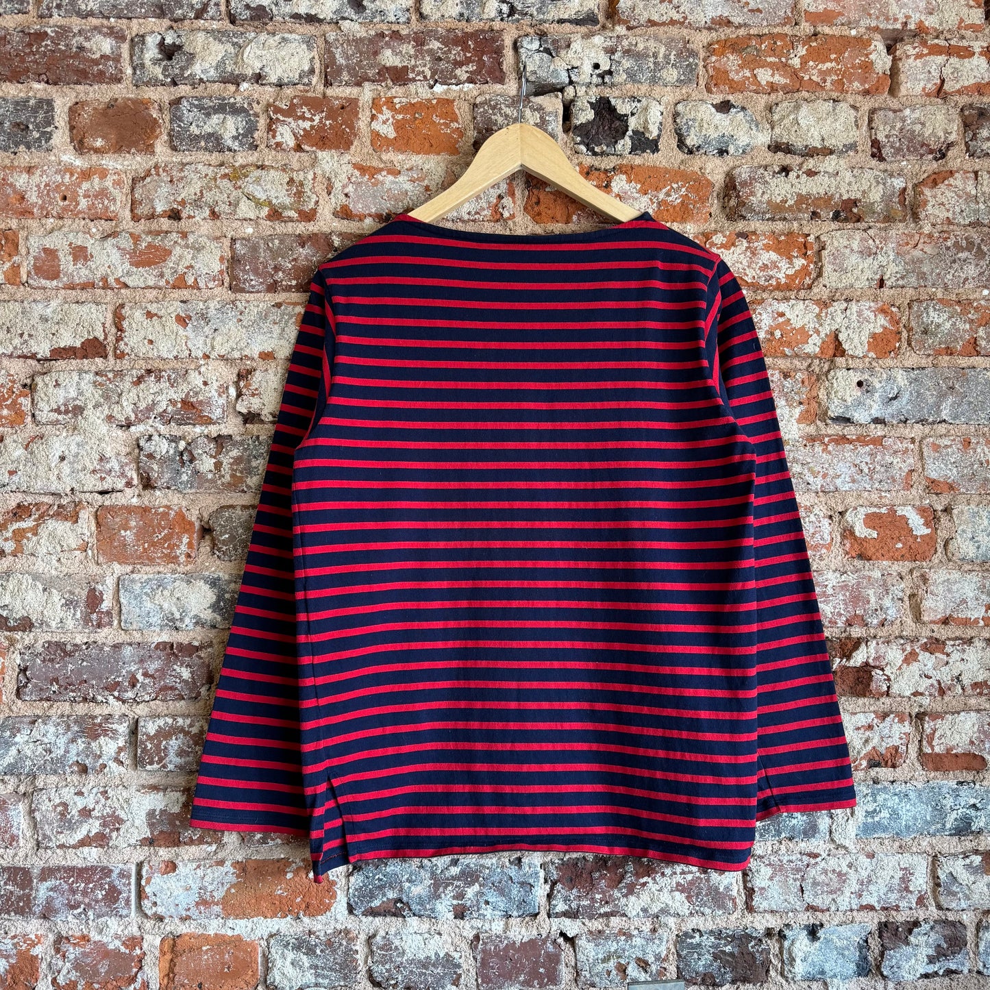 Saint Laurent Marinière Red & Navy Long-Sleeve Shirt L
