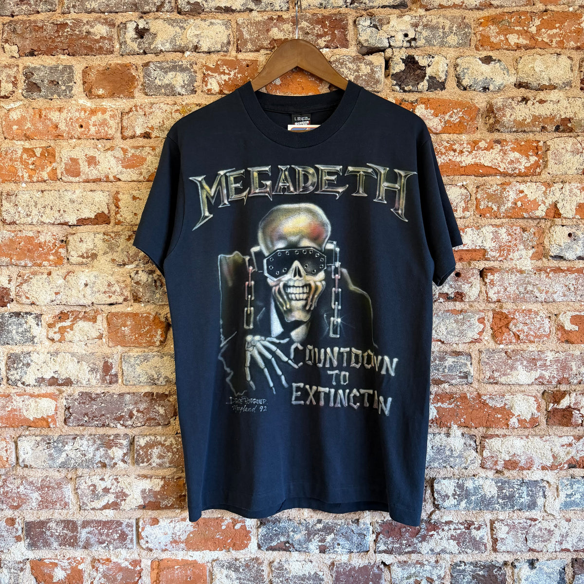 1992 Megadeth “Countdown to Extinction” AirBrush T-Shirt L (M. Friedman Collection)