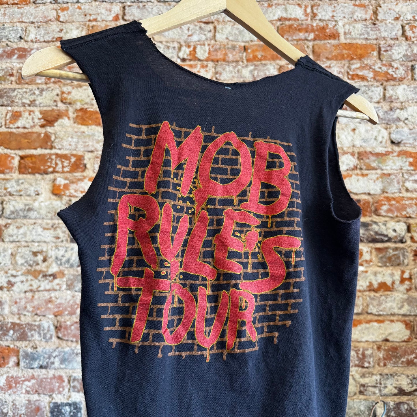 Vintage 1981 Black Sabbath World Tour Cutoff T shirt Sz S